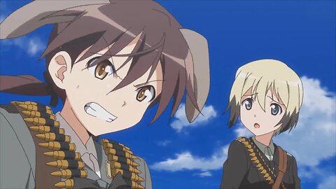 Strike Witches the Movie - Barkhorn and Hartman vs Neuroi