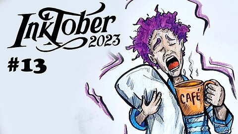 Quero Café, que sono! Inktober 2023 #inktober2023 #rodrigopilla