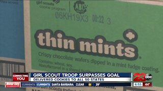Girl scout troop surpasses goal