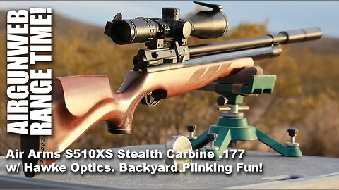 Air Arms S510XS Stealth Carbine .177 w/ Hawke Frontier Scope - Backyard Plinking Fun!