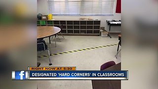 Designated 'hard corners' could be introduced in classrooms