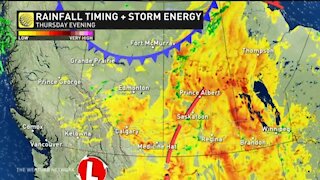 Storm risk tracks across the west as extreme heat builds on the Prairies