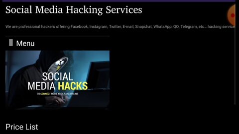 Social media hacking services dark web
