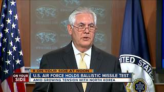 U.S. Air Force holds ballistic missile test