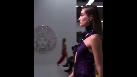 Andreea Diaconu’s 2 looks at Versace fall winter 2013 during Milan fashion week