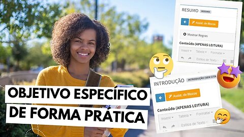 Exemplos práticos de como escrever objetivos específicos coesos entre o resumo e a introdução