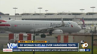 Woman sues American Airlines over worker's harassing text messages