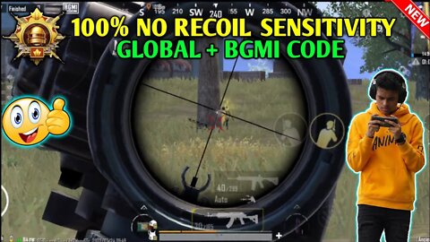 New Update 2.1 Zero Recoil Sensitivity code + Control Setting Pubg Mobile/Bgmi Sensitivity Setting