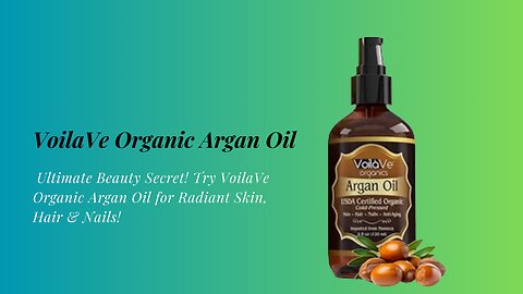 VoilaVe Organic Argan Oil: Your Go-To Beauty Essential for Skin, Hair, and Nails |