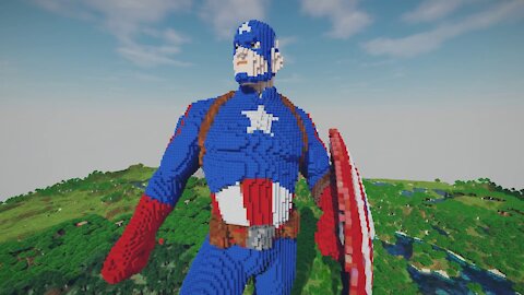 Minecraft Captain America Build