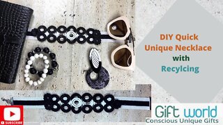 How to Make the Unique Fast Necklace using Recycled Ribbon