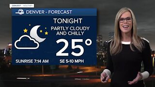 Chilly tonight, snow for Colorado tomorrow
