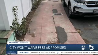 City won't waive fees as promised