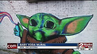 Baby Yoda mural takes up residence in Oklahoma