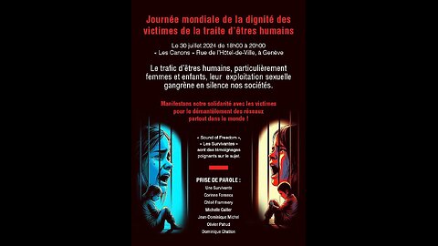 Genève 30 juillet 2024 rassemblement contre traite humaine et pédocriminalité