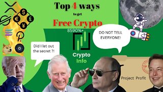 TOP 4 WAYS to get FREE CRYPTO