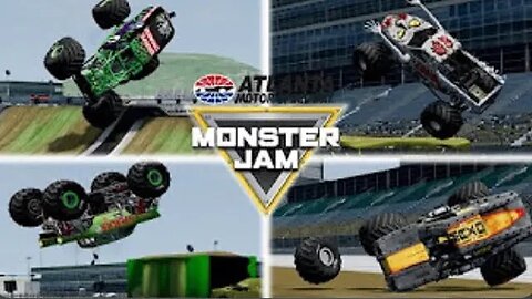 Monster Jam BeamNG Drive 12 Truck Freestyle! Atlanta, GA