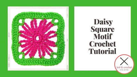 Left Hand Motif of the Month October 2015 Daisy Square Motif Crochet Tutorial