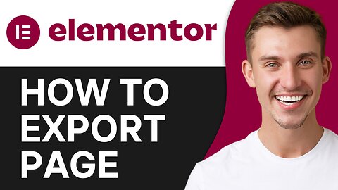 HOW TO EXPORT PAGE IN ELEMENTOR