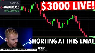 SHORTED EMA RESISTANCE FOR $3000 PROFIT! Day Trading Live!