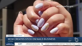 Mom creates creates stick on nails business amid new restrictions