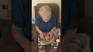 Nan eating breakfast