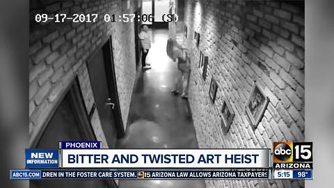 Woman steals art from Bitter & Twisted, hides it under skirt