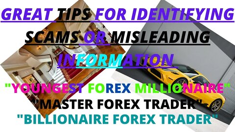 How to avoid FOREX trading scams and misleading information from "Mentors"?