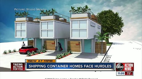 Shipping container homes face hurdles in Tampa Bay