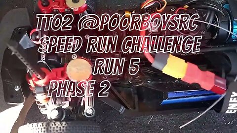 TT02 - @poorboysrc Speed Run Challenge - Run 5 - Phase 2 Upgrades - 43.4mph no gain & ReCap