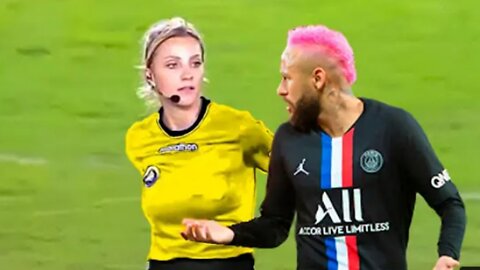 Rare moments with female referees