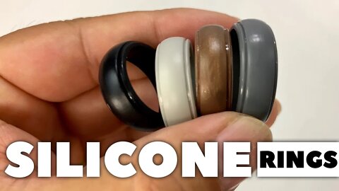 Cabepow Silicone Rubber Wedding Rings Unboxing