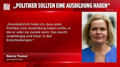 Nancy Faeser fordert „Jeder Politiker sollte eine Ausbildung haben“