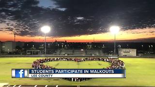 High school students walk out of class in Lee county