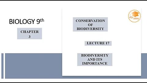 Biology| Class 9| Lecture 17| Conservation of Biodiversity