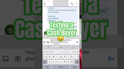 Texting a Cash Buyer Selling a Wholesale Deal #Get2Steppin