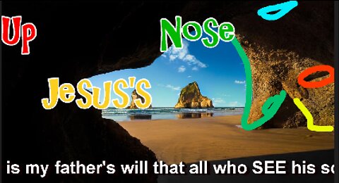 Up Jesus's nose in Windows 10 Cave Beach Loadscreen