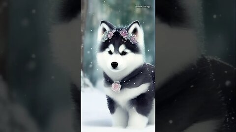 FLUFFY LITTLE HUSKEY, ( AI ART, AI GENERATORS ) @MIX_IMAGI