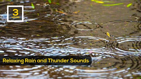 Rain Sound for Sleeping - Instantly Fall Asleep with Rain and Thunder Sound at Night