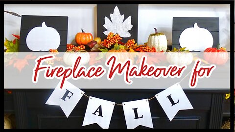 FALL DECORATE WITH ME FIREPLACE MANTEL FARMHOUSE DOLLAR TREE DIY SIGNS Decor Dupe Collaboration