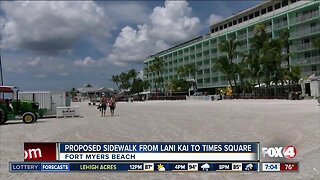 Sidewalk proposed from Lani Kai to Times Square in Fort Myers Beach