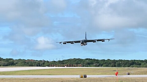 Barksdale B-52s arrive to Guam B-ROLL