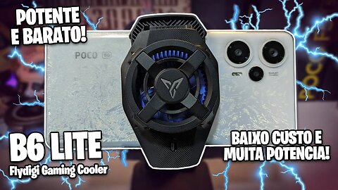 UM COOLER PARA CELULAR MUITO POTENTE E MUITO BARATO! | Flydigi B6 Lite MELHOR COOLER CUSTO BENEFÍCIO