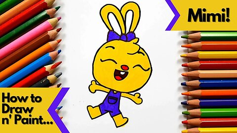 How to draw and paint Mimi from I love learning Playkids