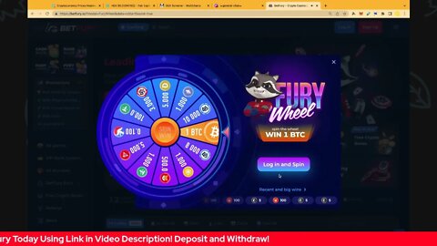 BetFury Crypto Free Spinning Wheel! Top Prize Up To 1 Bitcoin! Spin Every 12 Hours! #BFoverview