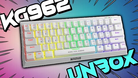MARVO KG962 Keyboard ASMR Unboxing 2023 - Testing Sound & Light Modes