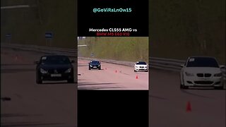 BMW M5 E60 VS MERCEDES CLS 55 AMG DRAG RACE #viral #viralvideo #bmw #mercedes #m5e60 #carrace