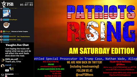 2024-01-13 05:00 EST - Patriots Rising: with Q Trooper & Majjik