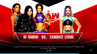 WWE Monday Night Raw Candice Lerae vs Iyo Sky