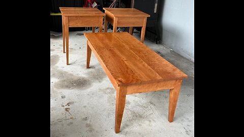 Making coffee tables and end tables for Netty